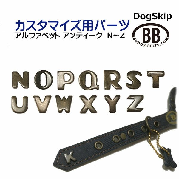 画像1: 「パーツナンバー0037 アルファベットアンティーク N〜Z」 buddybelt customize buddybelts customs バディーベルト正規輸入代理店 正規店 (1)