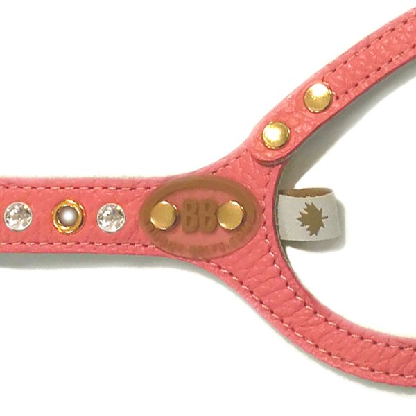 画像3: バディーベルトハーネス 3号 コーラルドリーム・CoralDream・スワロフスキークリスタル付 (3)
