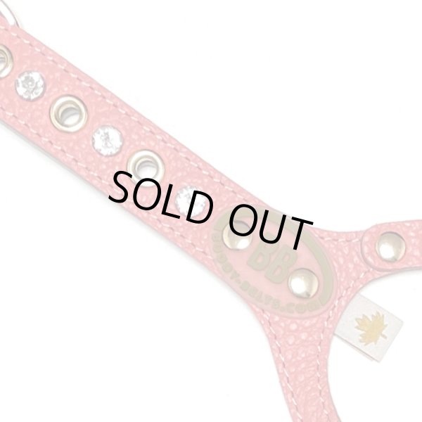 画像4: バディーベルトハーネス 4号 コーラルドリーム・CoralDream・スワロフスキークリスタル付 (4)