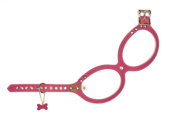 画像5: バディーベルトハーネス 3.5号 インペリアルピンク・ImperialPink・スワロフスキークリスタル付 (5)