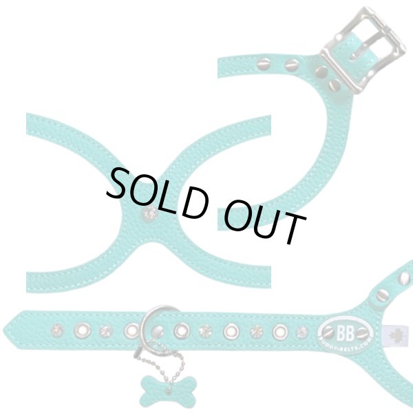 画像2: バディーベルト ハーネス 3.5号 ロビンズエッグブルー スワロフスキークリスタル6個付 Robin's Egg Blue buddy-belts buddybelts バディーベルト卸販売 バディベルト卸販売 バディーベルト正規輸入代理店 正規店 (2)