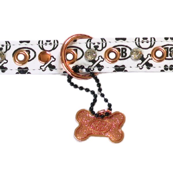 画像3: バディーベルト ハーネス 5号 ブラン Blanc スワロフスキークリスタル付 (3)