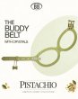 画像2: バディーベルトハーネス 4.5号 ピスタチオ・Pistachio スワロフスキークリスタル付 (2)