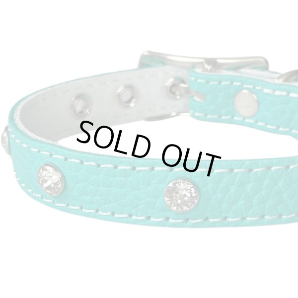 画像2: BB 首輪 ロビンズエッグブルー 2号 スワロフスキークリスタル付 Robin's Egg Blue ID カラー バディーベルト buddybelt バディベルト (2)