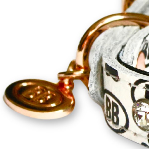 画像3: BB 首輪 ブラン 2号 スワロフスキークリスタル付 Blanc ID カラー バディーベルト buddybelt バディベルト (3)