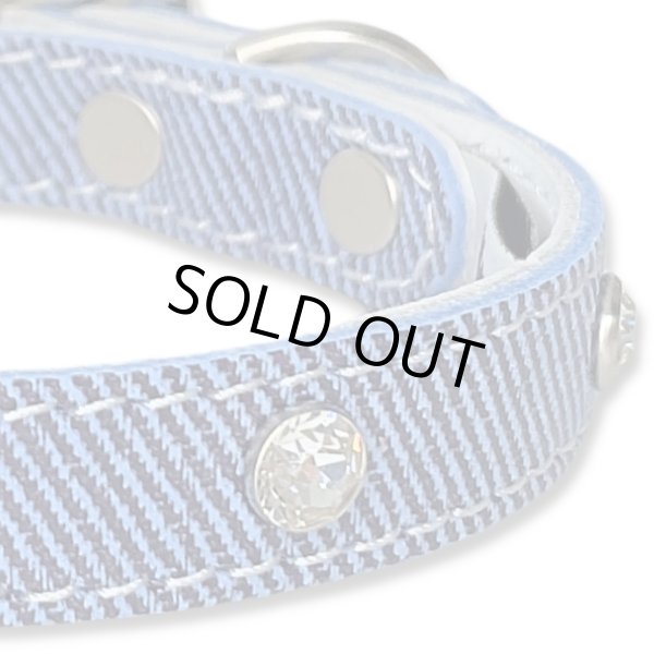 画像4: BB 首輪 ダンガリー 5号 スワロフスキークリスタル付 Dungaree ID カラー バディーベルト buddybelt バディベルト (4)